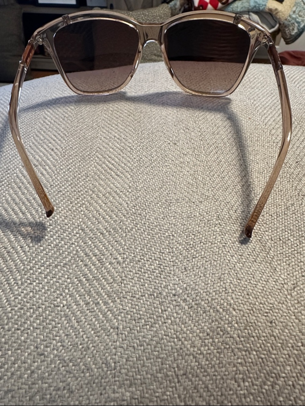 Michael Kors Clear Tortoiseshell Frame Sunglasses with Brown Lenses - Picture 7 of 7